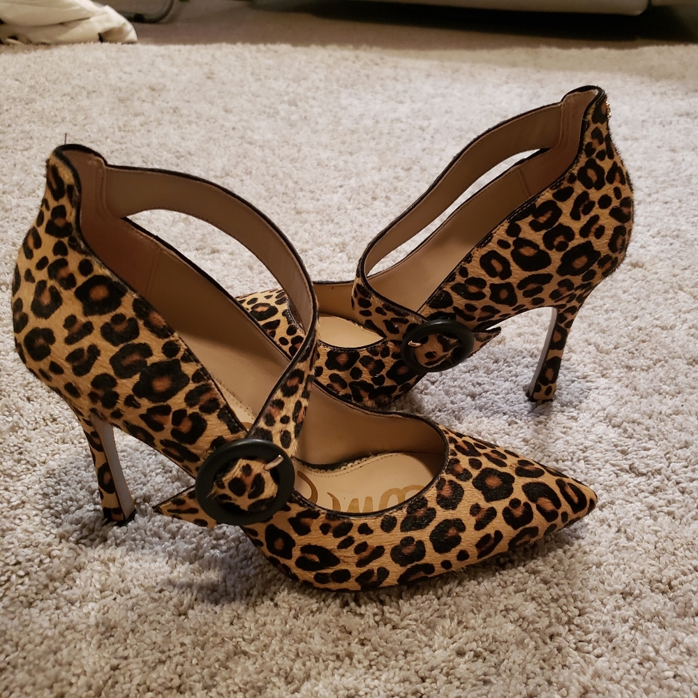Sam Edelman animal print strappy heel Size 7.5